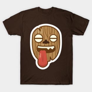 Wooden Tiki Mask, Vector T-Shirt